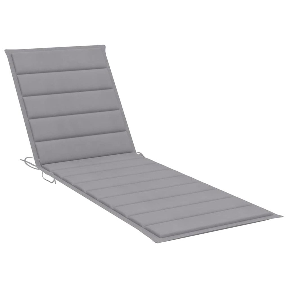 Sunlounger Wooden Solid Acacia Wood Adjustable Footrests. Picture 10
