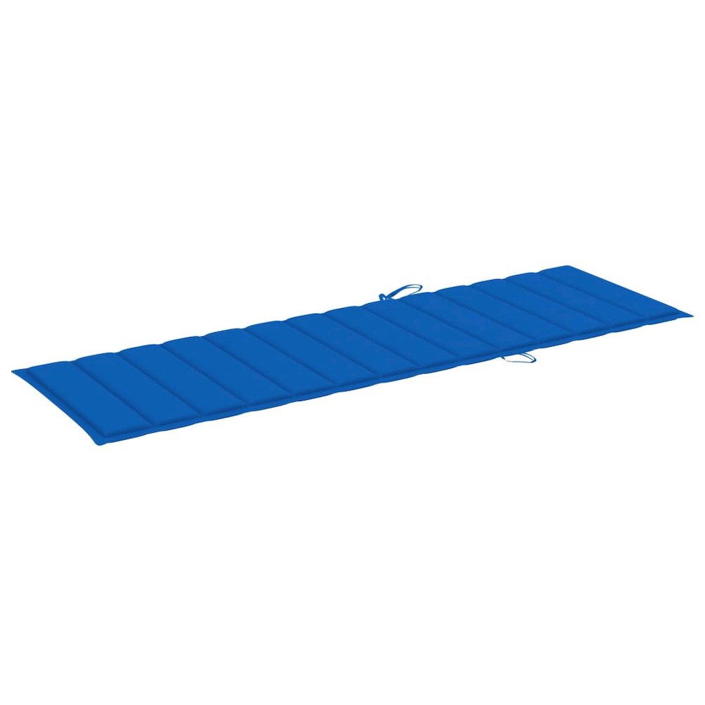 Sun lounger Royal blue Solid acacia wood, 100% polyester Standard. Picture 8