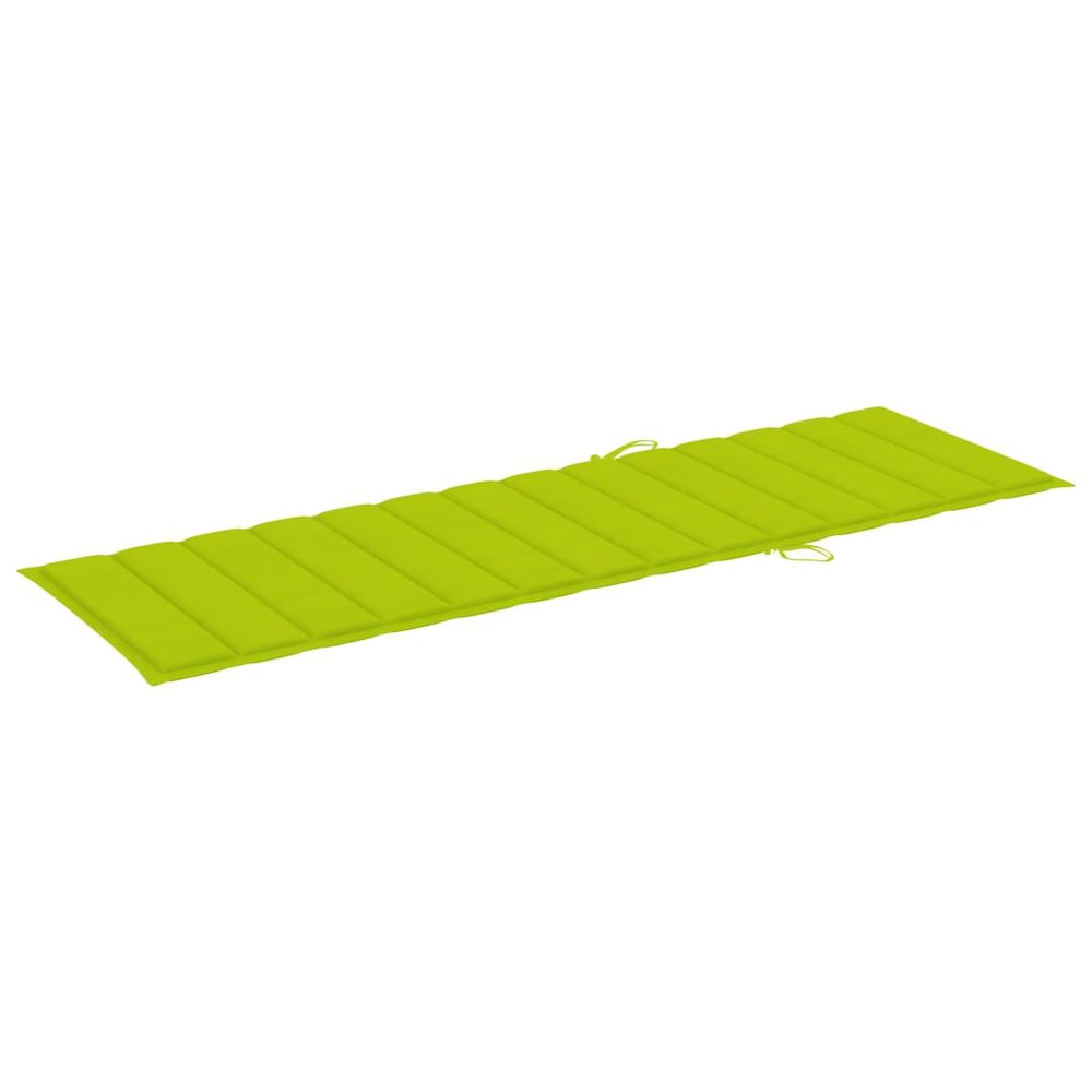 Sunlounger Bright green cushion, Natural wood. Picture 8