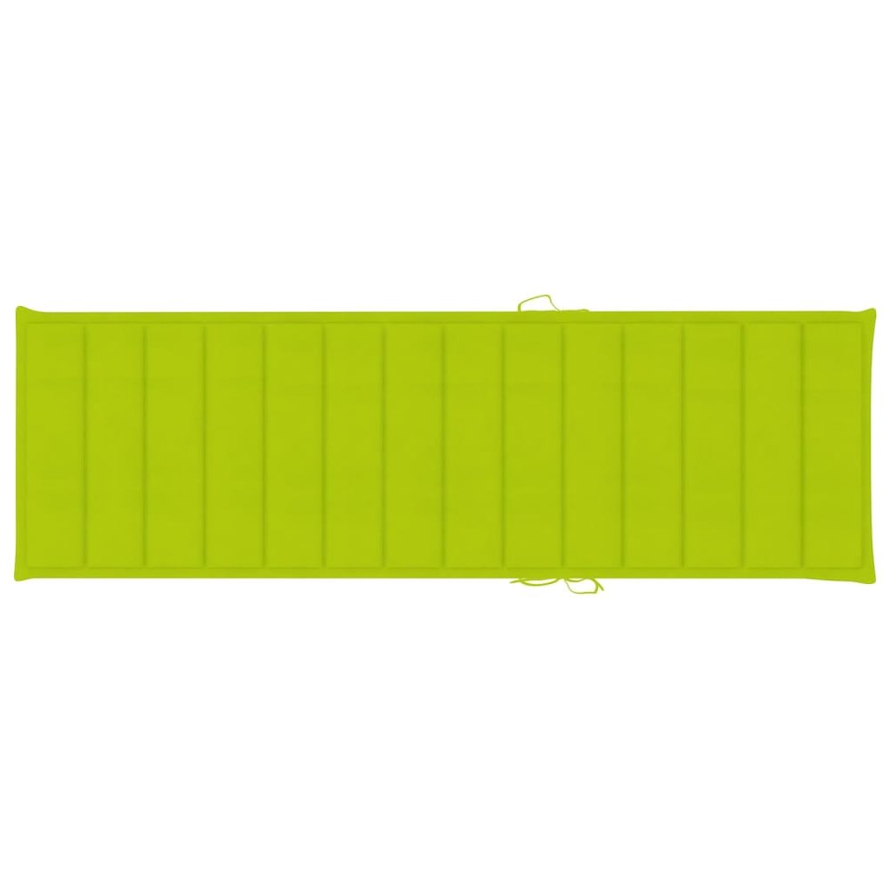 Sunlounger Bright green cushion, Natural wood. Picture 9