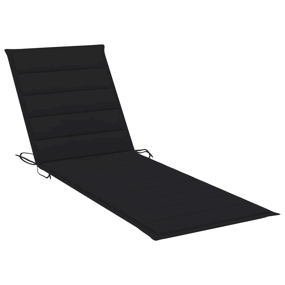 Sun Lounger Grey Solid acacia wood Standard. Picture 5