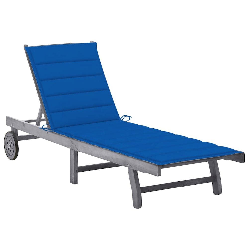 Sunlounger Grey, Royal blue. Picture 1