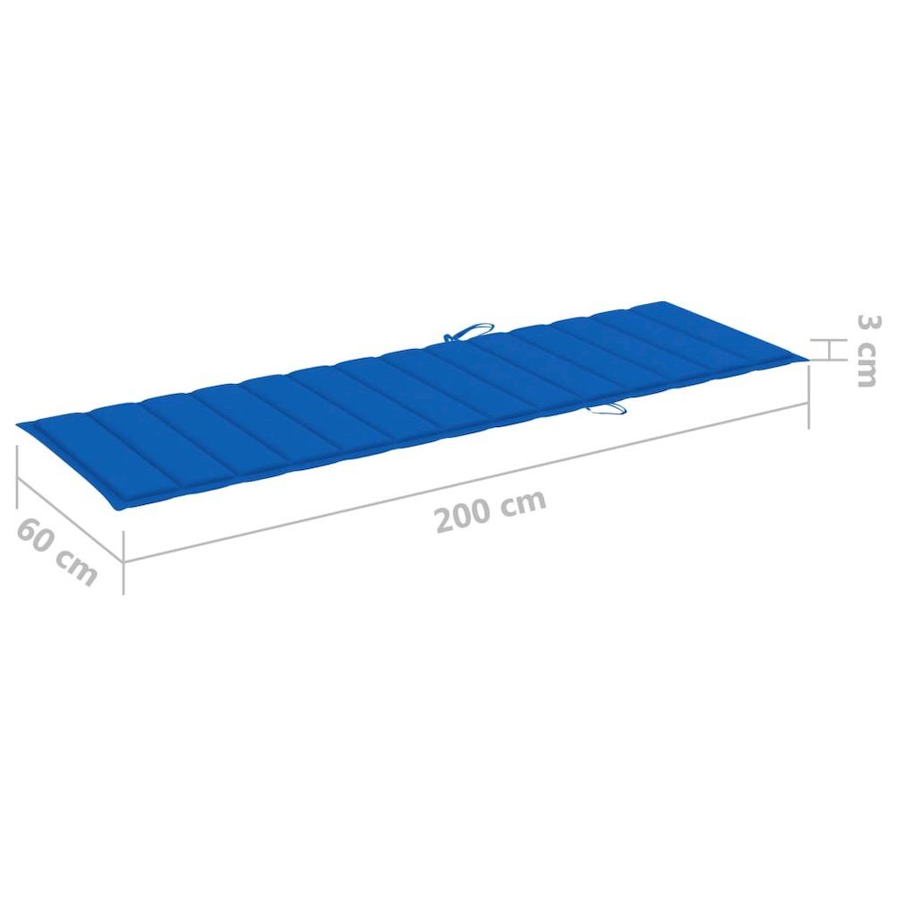 Sunlounger Grey, Royal blue. Picture 7