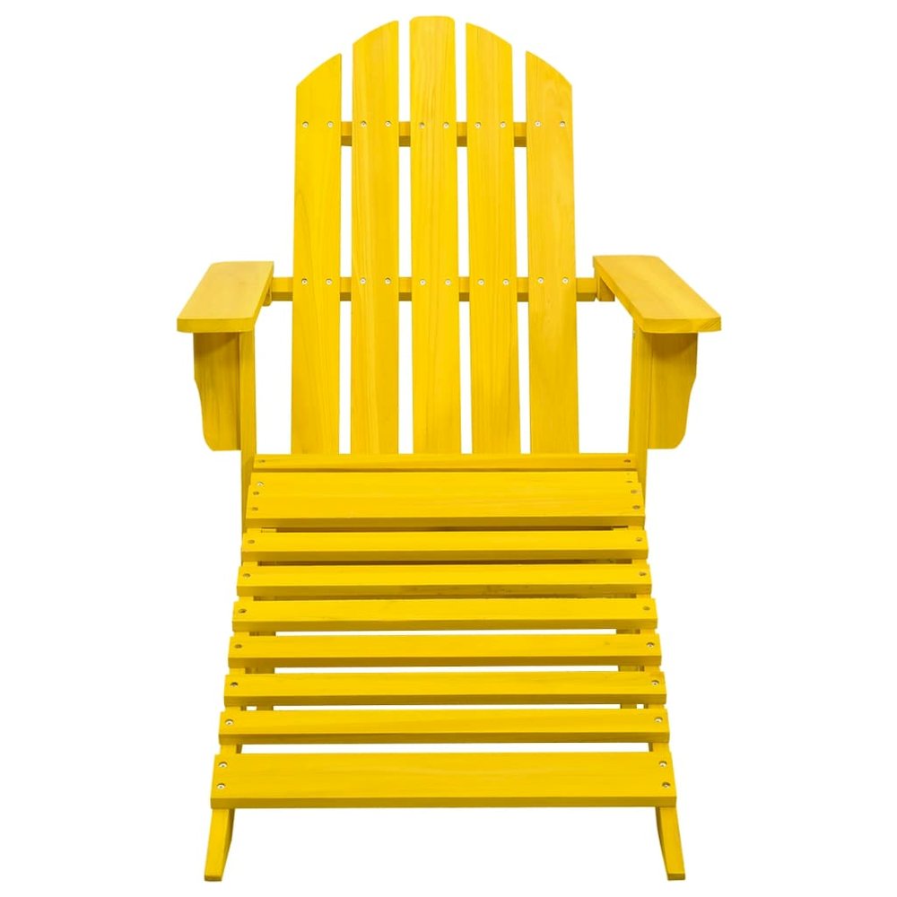 Garden Chair Yellow Solid Fir Wood Large Detachable. Picture 2
