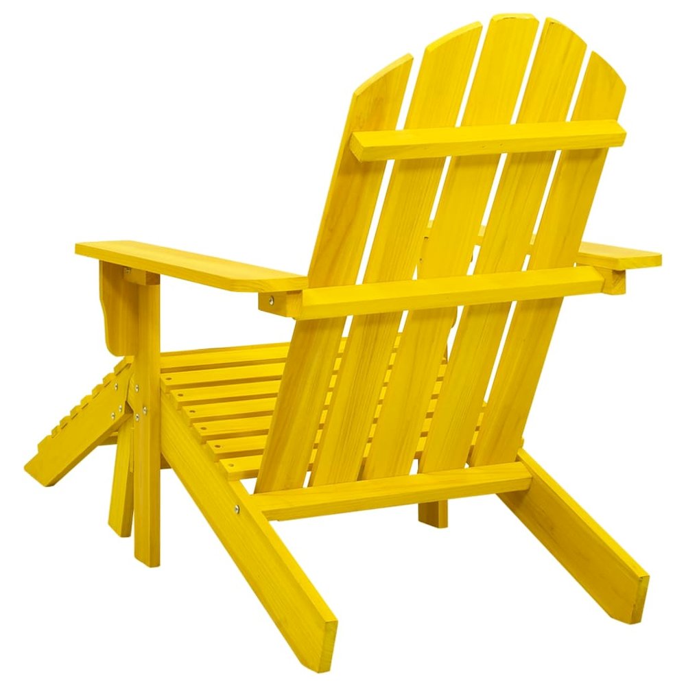 Garden Chair Yellow Solid Fir Wood Large Detachable. Picture 4