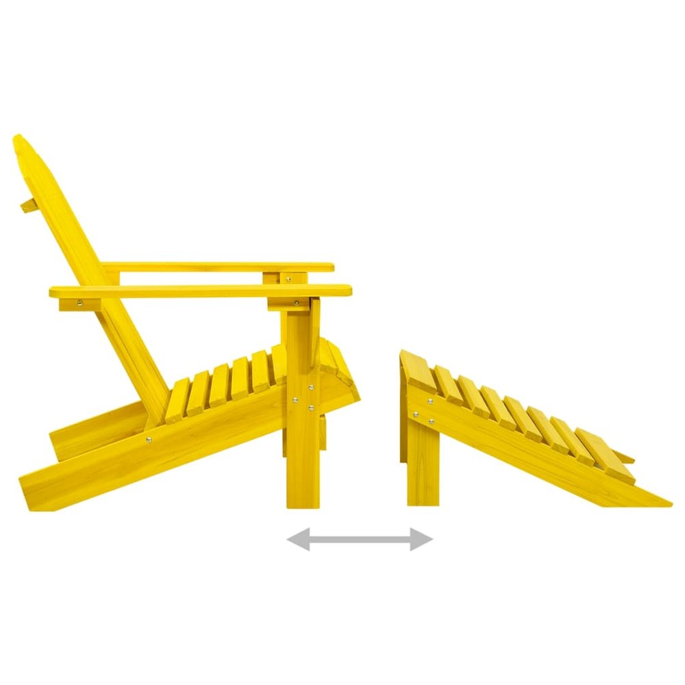 Garden Chair Yellow Solid Fir Wood Large Detachable. Picture 5
