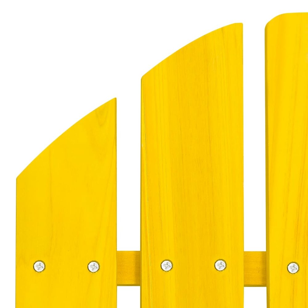 Garden Chair Yellow Solid Fir Wood Large Detachable. Picture 6