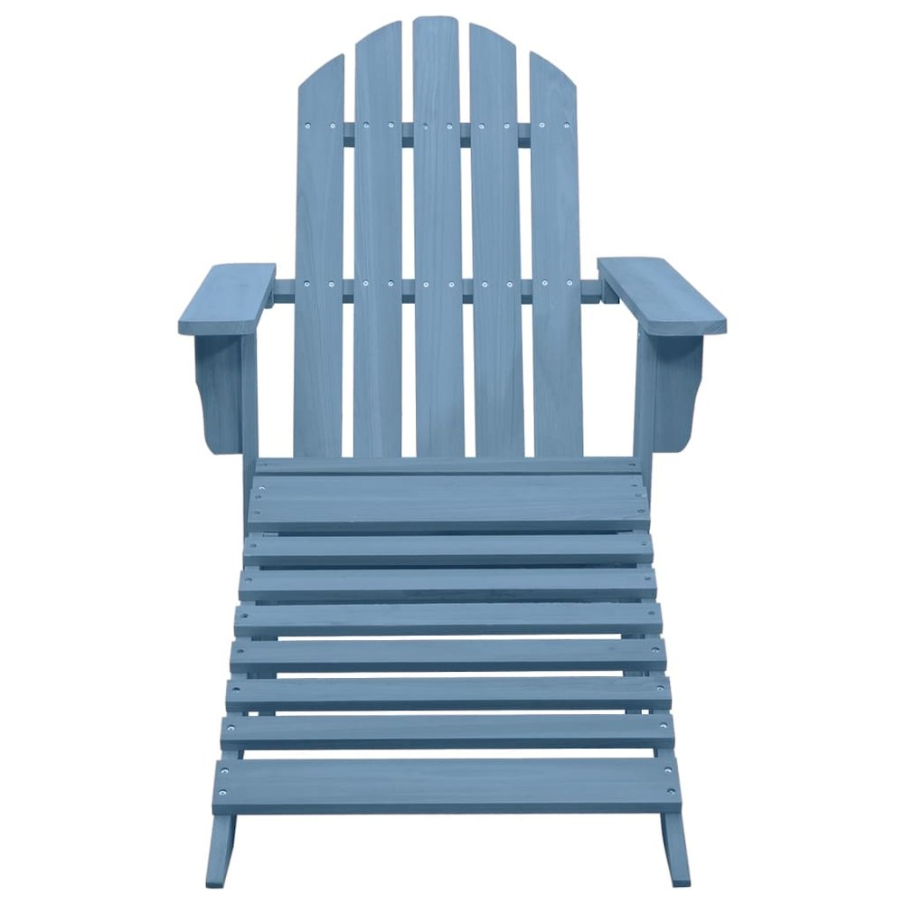 Garden Chair Blue Solid Fir Wood Standard Detachable. Picture 2