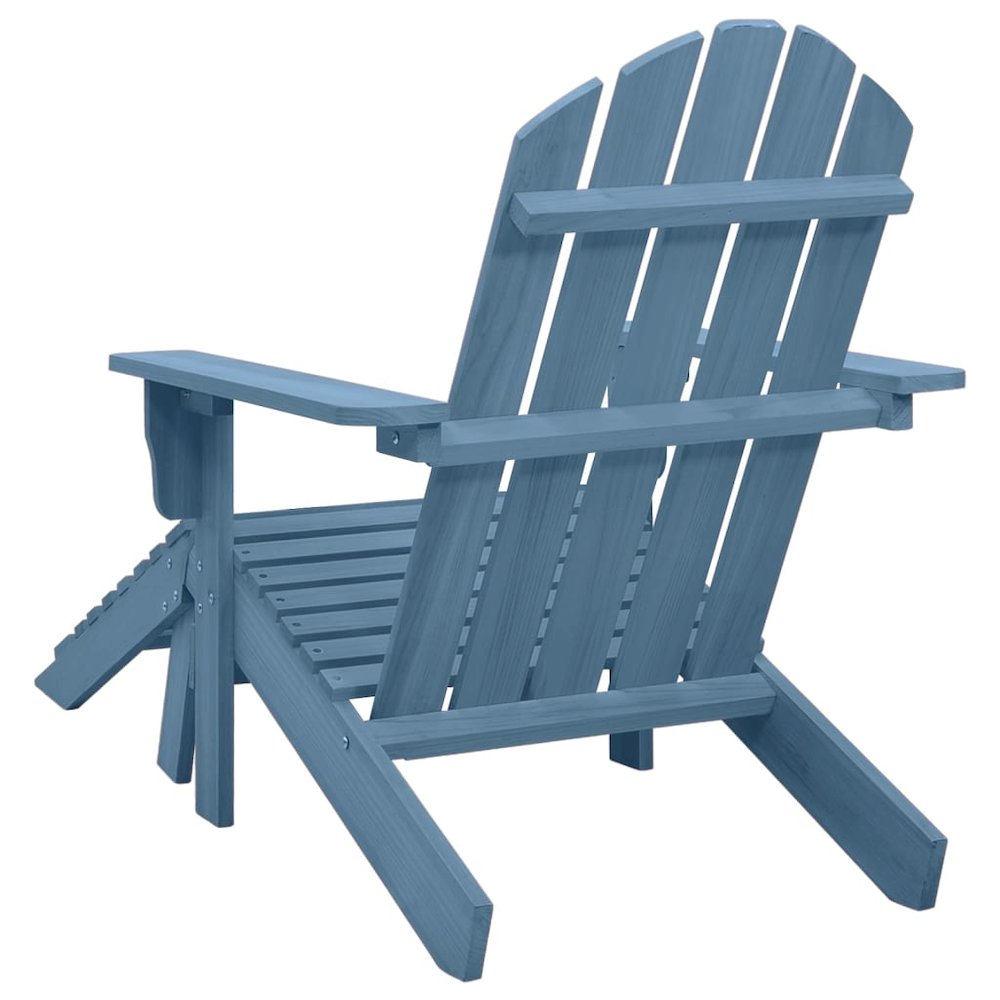 Garden Chair Blue Solid Fir Wood Standard Detachable. Picture 4