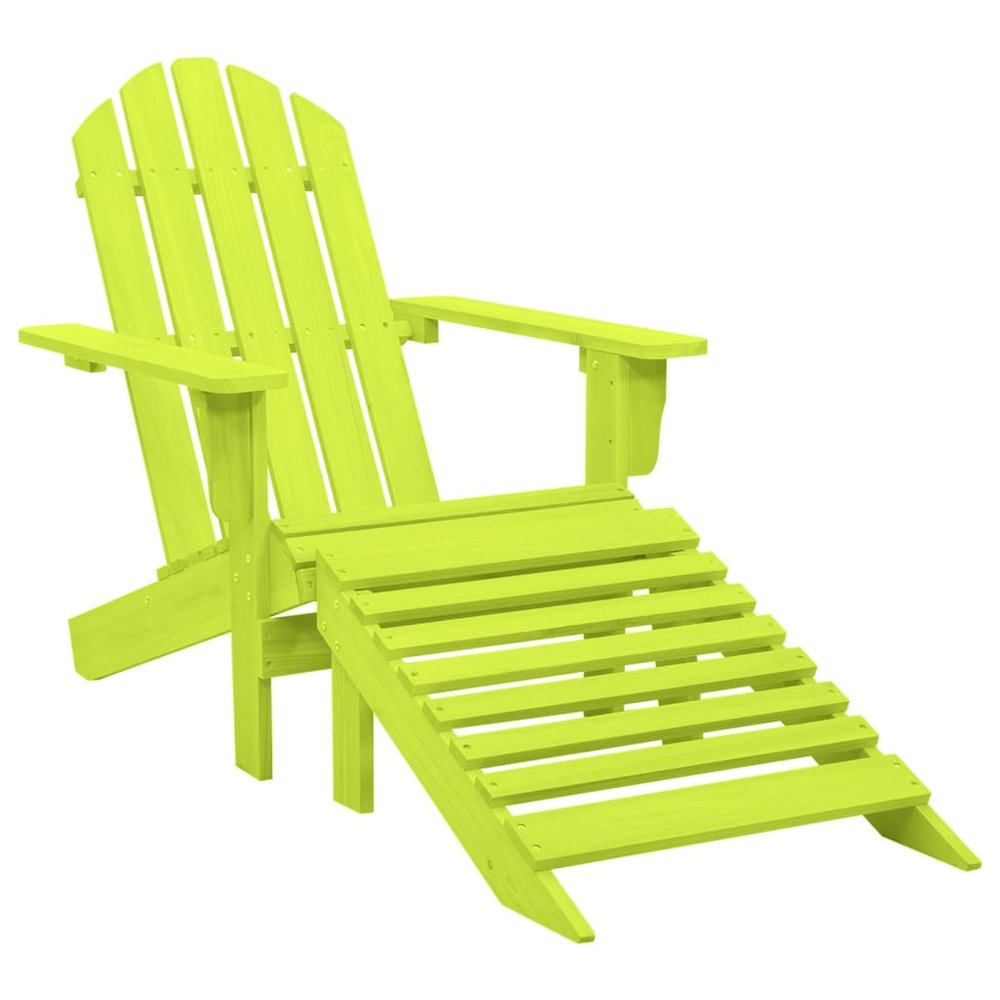 Garden Chair Green Solid fir wood Detachable Garden Chair Other. Picture 1
