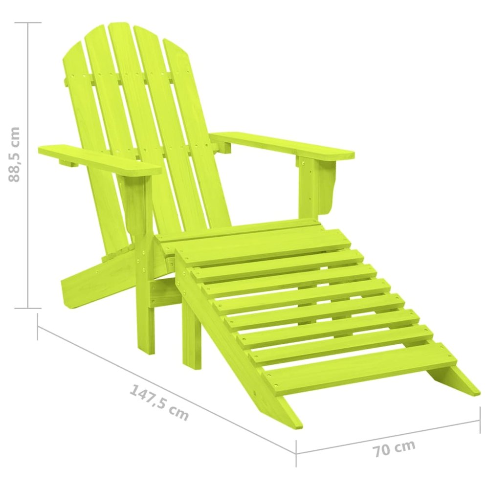Garden Chair Green Solid fir wood Detachable Garden Chair Other. Picture 8