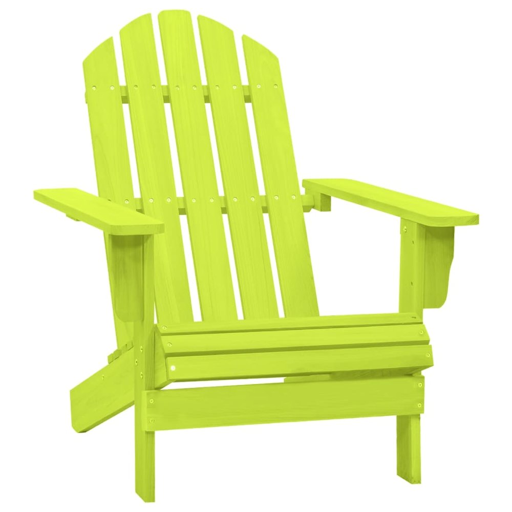 Garden Chair Green Solid Fir Wood Large Ergonomic. Picture 1