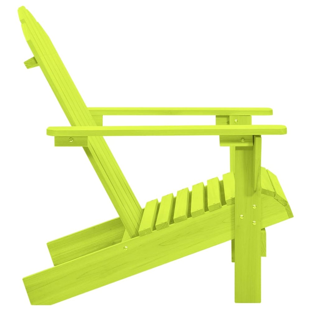 Garden Chair Green Solid Fir Wood Large Ergonomic. Picture 3