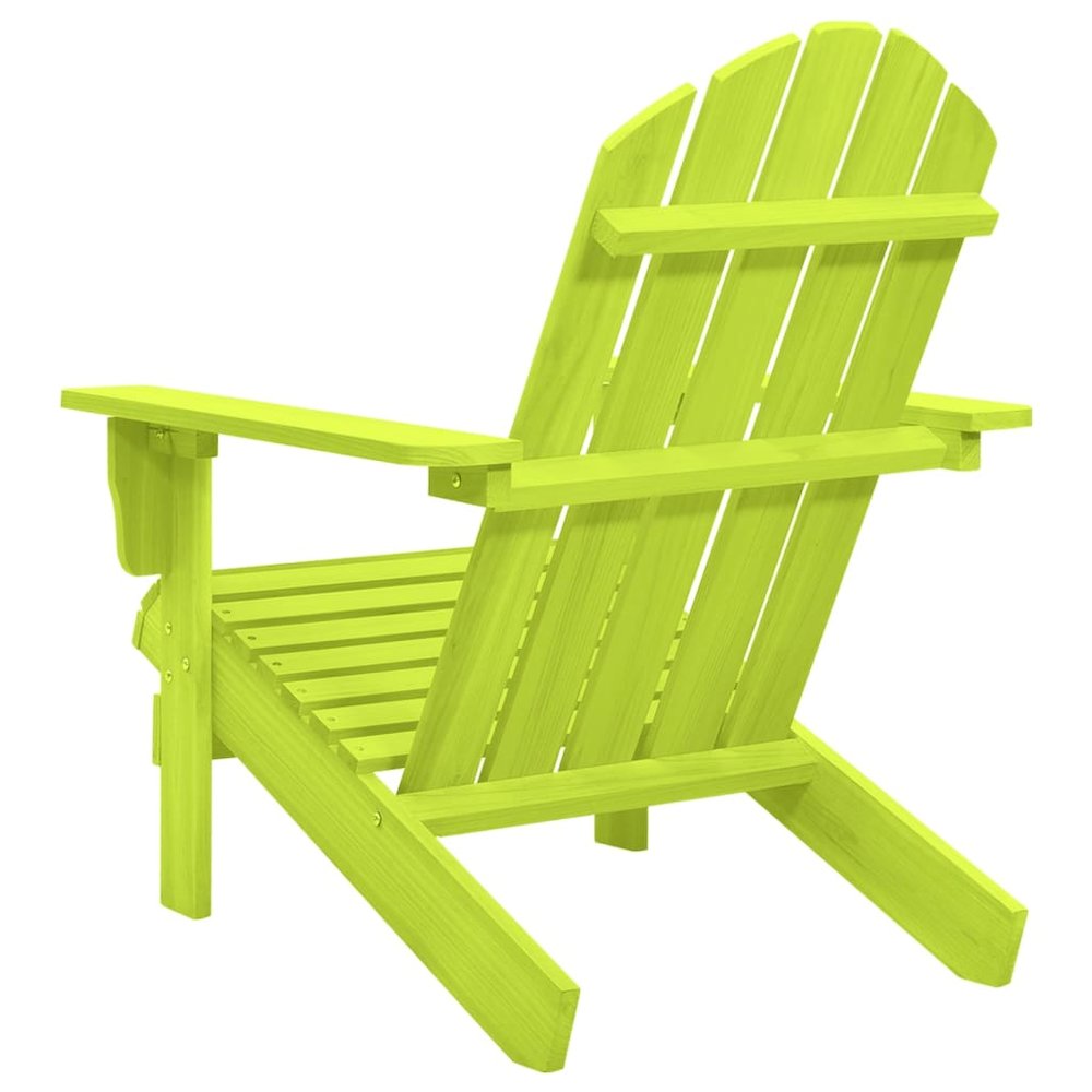 Garden Chair Green Solid Fir Wood Large Ergonomic. Picture 4