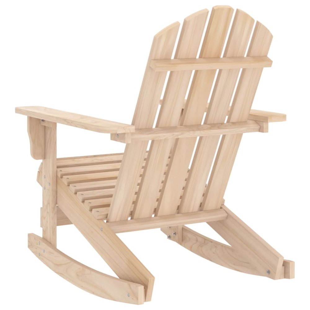 Garden Rocking Chair Brown Solid Fir Wood Medium. Picture 4