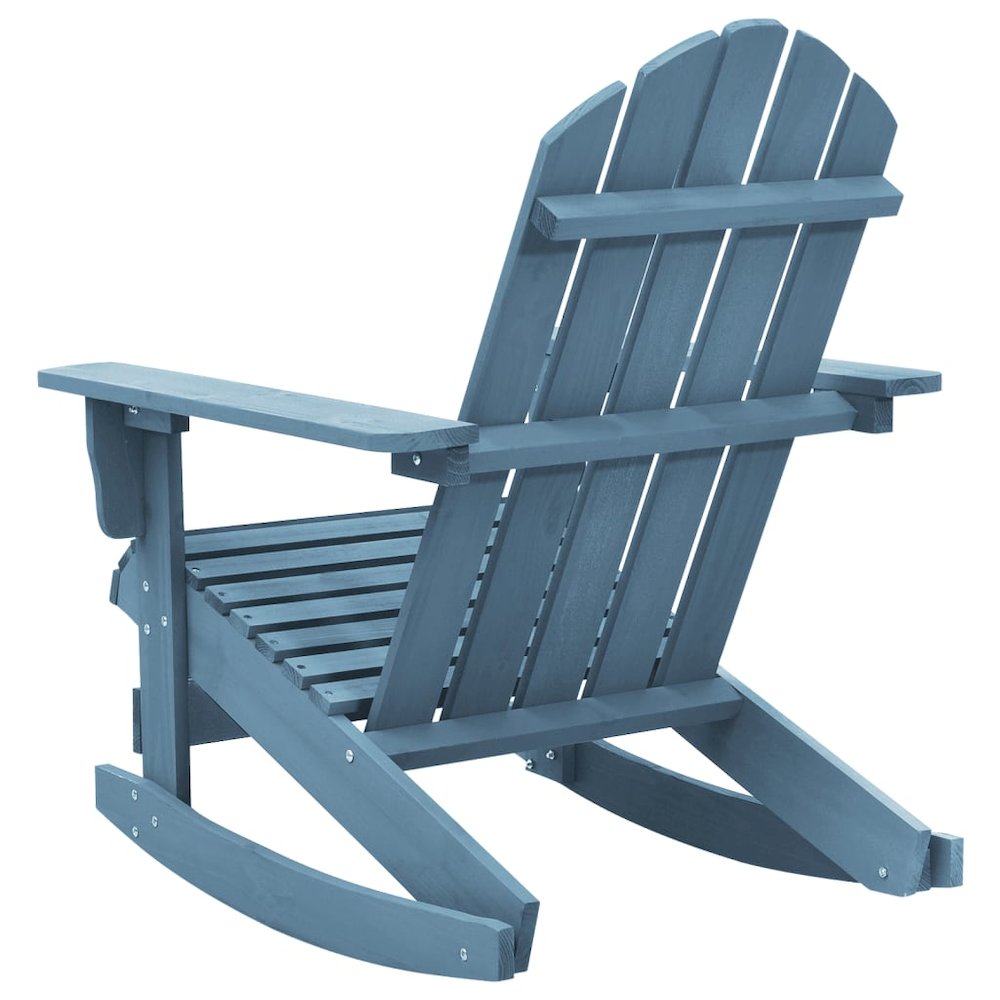 Garden Rocking Chair Blue Solid fir wood Regular. Picture 4