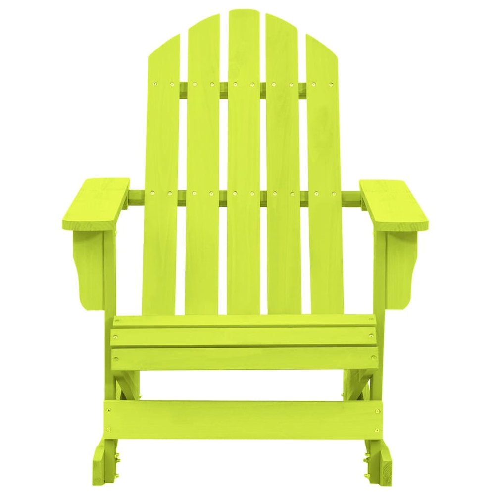 Garden Rocking Chair Green Solid fir wood Standard. Picture 2