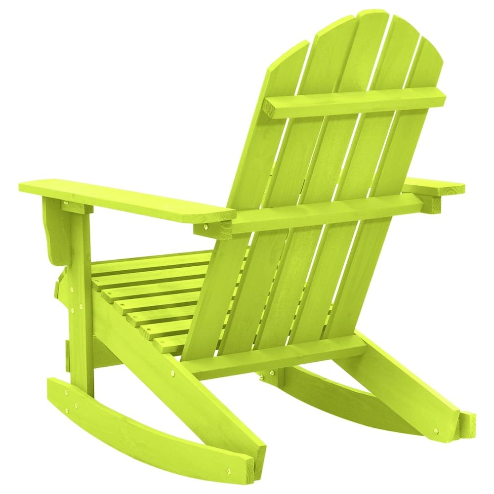 Garden Rocking Chair Green Solid fir wood Standard. Picture 4