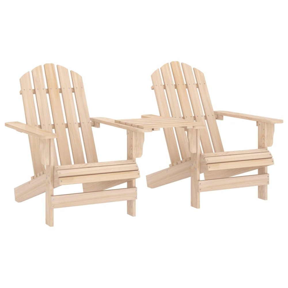 Garden Chair Natural Wood Solid fir wood Standard Ergonomic. Picture 1