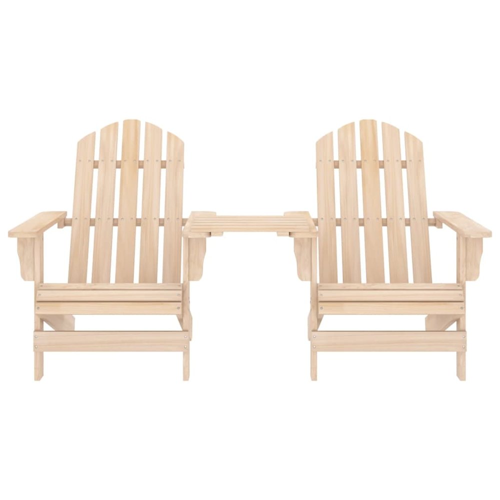 Garden Chair Natural Wood Solid fir wood Standard Ergonomic. Picture 2