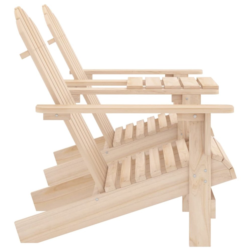 Garden Chair Natural Wood Solid fir wood Standard Ergonomic. Picture 3
