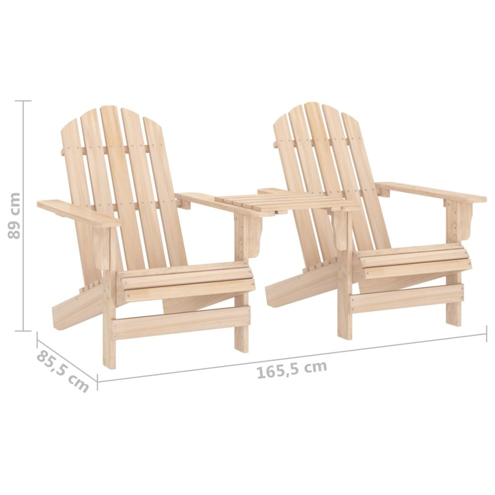Garden Chair Natural Wood Solid fir wood Standard Ergonomic. Picture 6