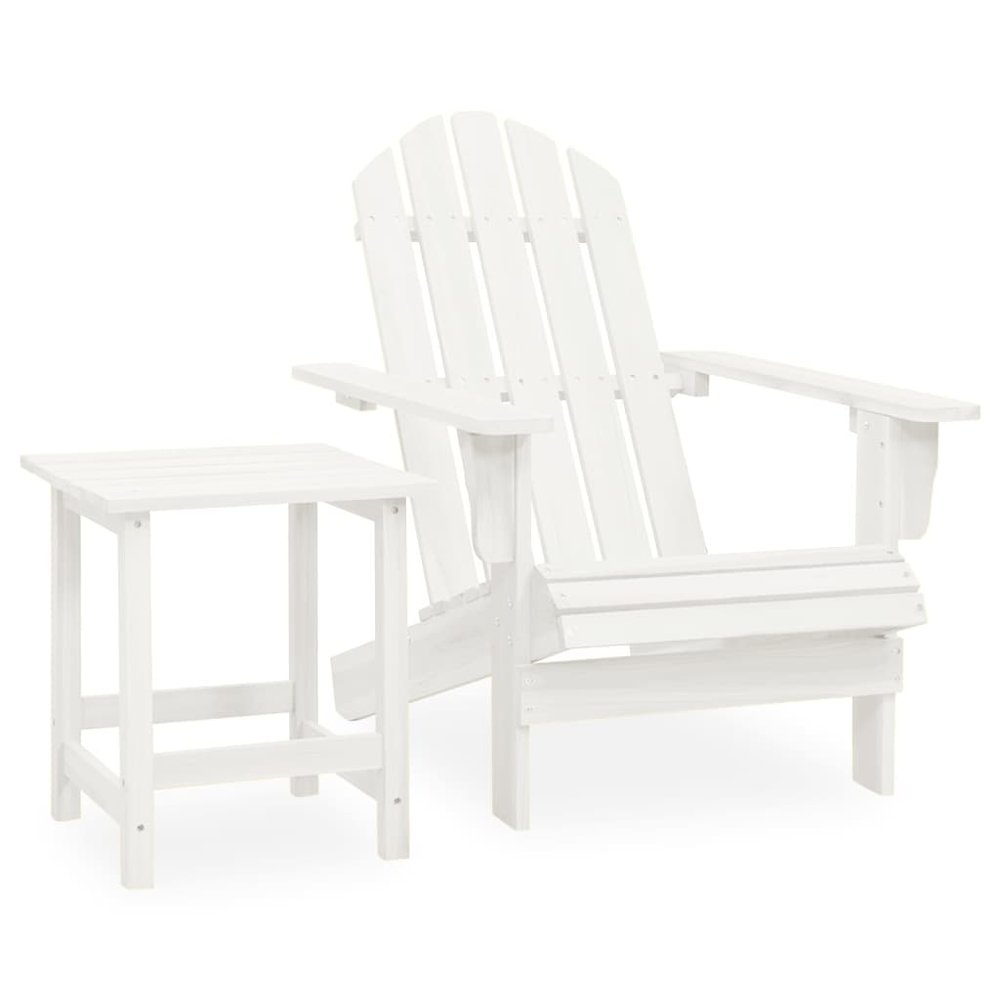 Garden Chair White Solid fir wood Standard Ergonomic. Picture 1