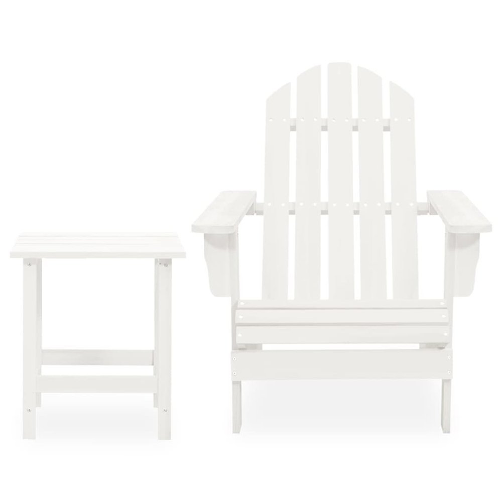 Garden Chair White Solid fir wood Standard Ergonomic. Picture 2