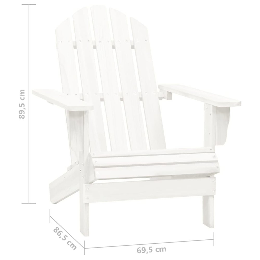 Garden Chair White Solid fir wood Standard Ergonomic. Picture 11
