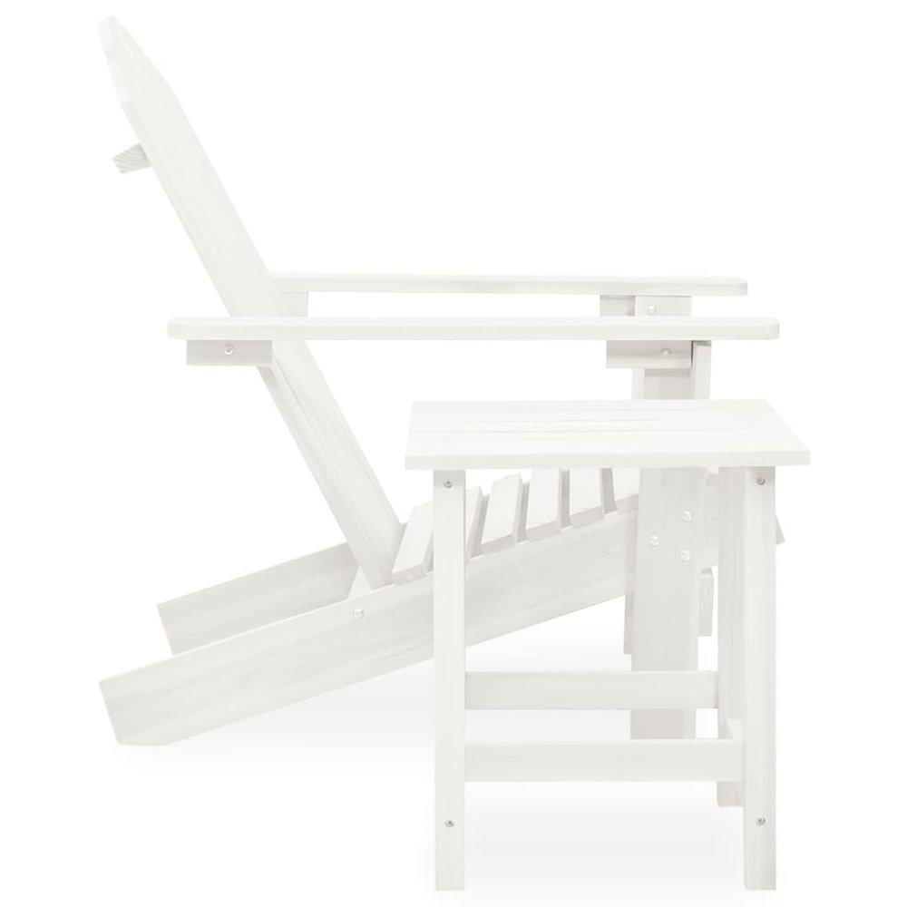 Garden Chair White Solid fir wood Standard Ergonomic. Picture 3