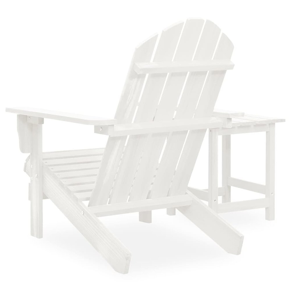Garden Chair White Solid fir wood Standard Ergonomic. Picture 4