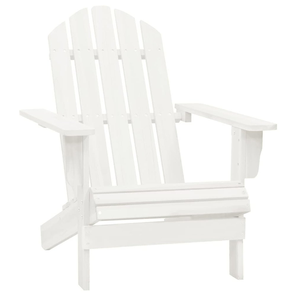 Garden Chair White Solid fir wood Standard Ergonomic. Picture 5