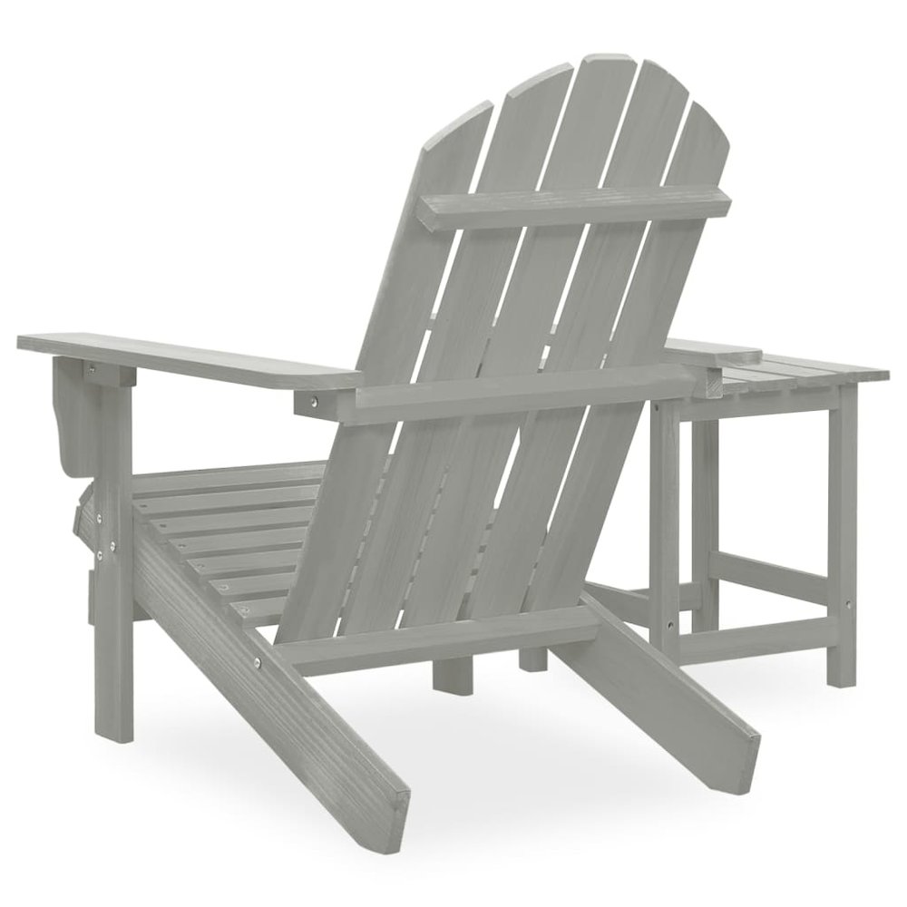 Garden Chair Grey Solid fir wood Large Ergonomic Garden Chair. Picture 4