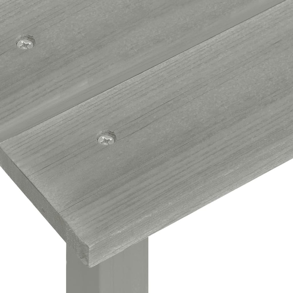 Garden Chair Grey Solid fir wood Large Ergonomic Garden Chair. Picture 10