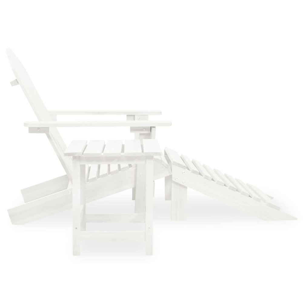 Garden Chair White Solid fir wood Large Detachable Garden Chair. Picture 3