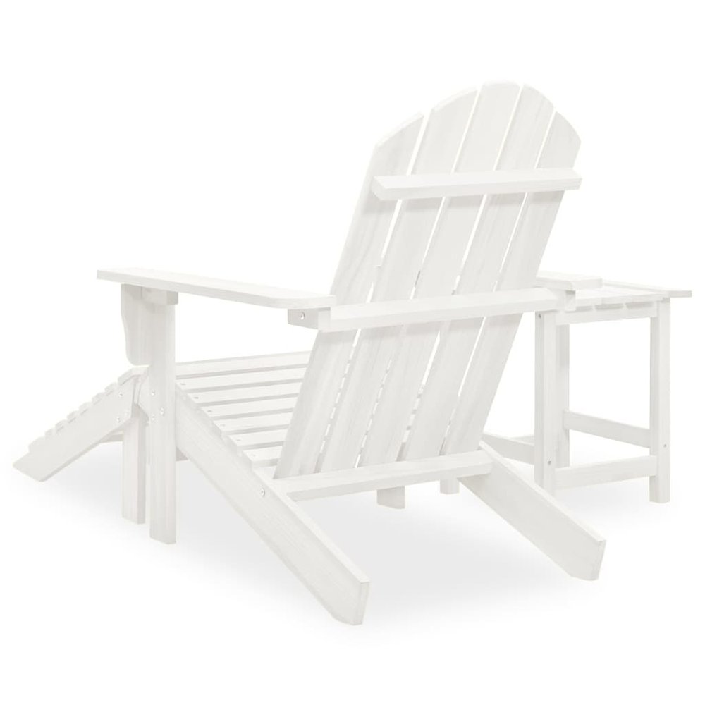 Garden Chair White Solid fir wood Large Detachable Garden Chair. Picture 4