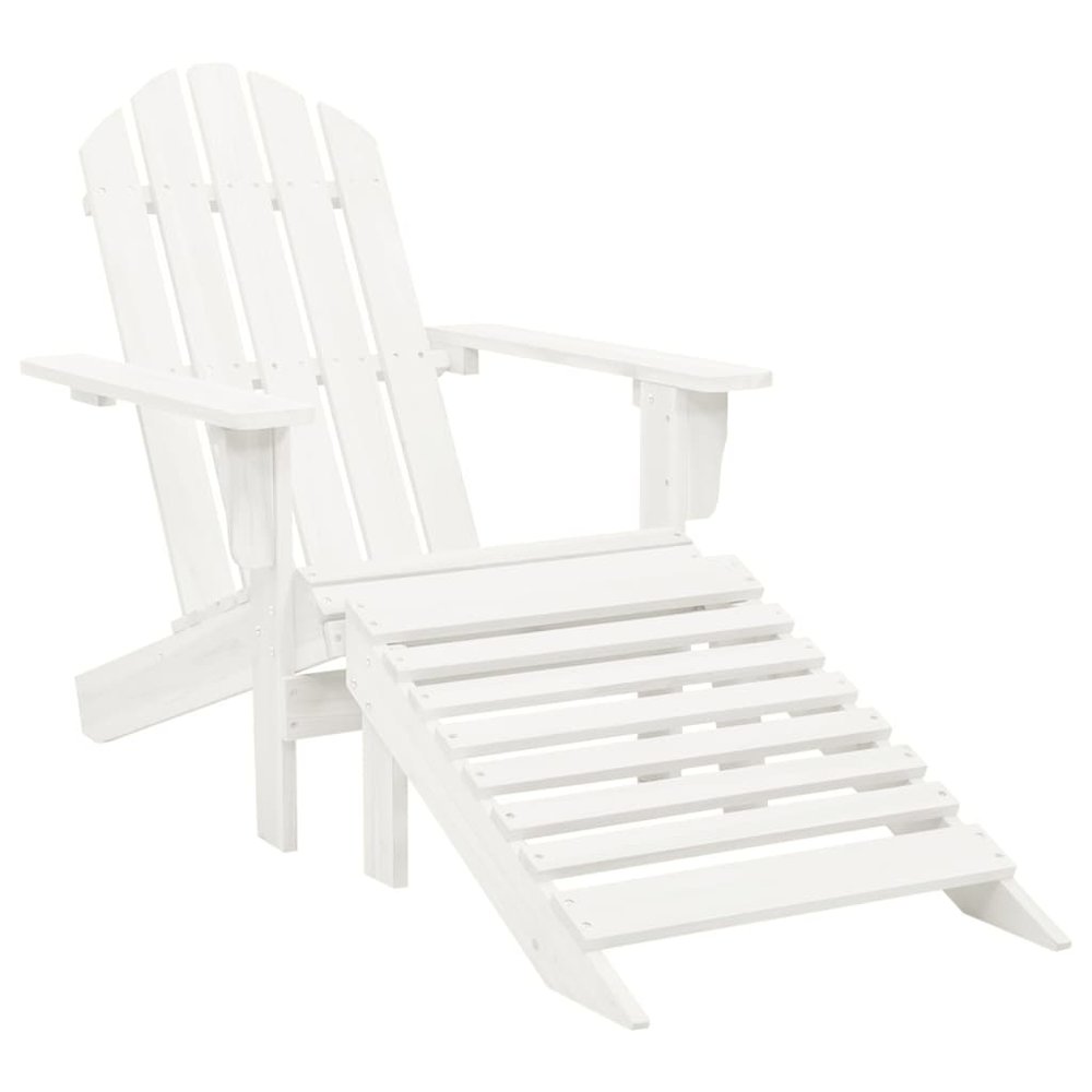 Garden Chair White Solid fir wood Large Detachable Garden Chair. Picture 5