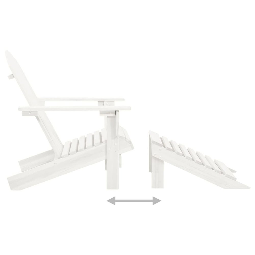 Garden Chair White Solid fir wood Large Detachable Garden Chair. Picture 7