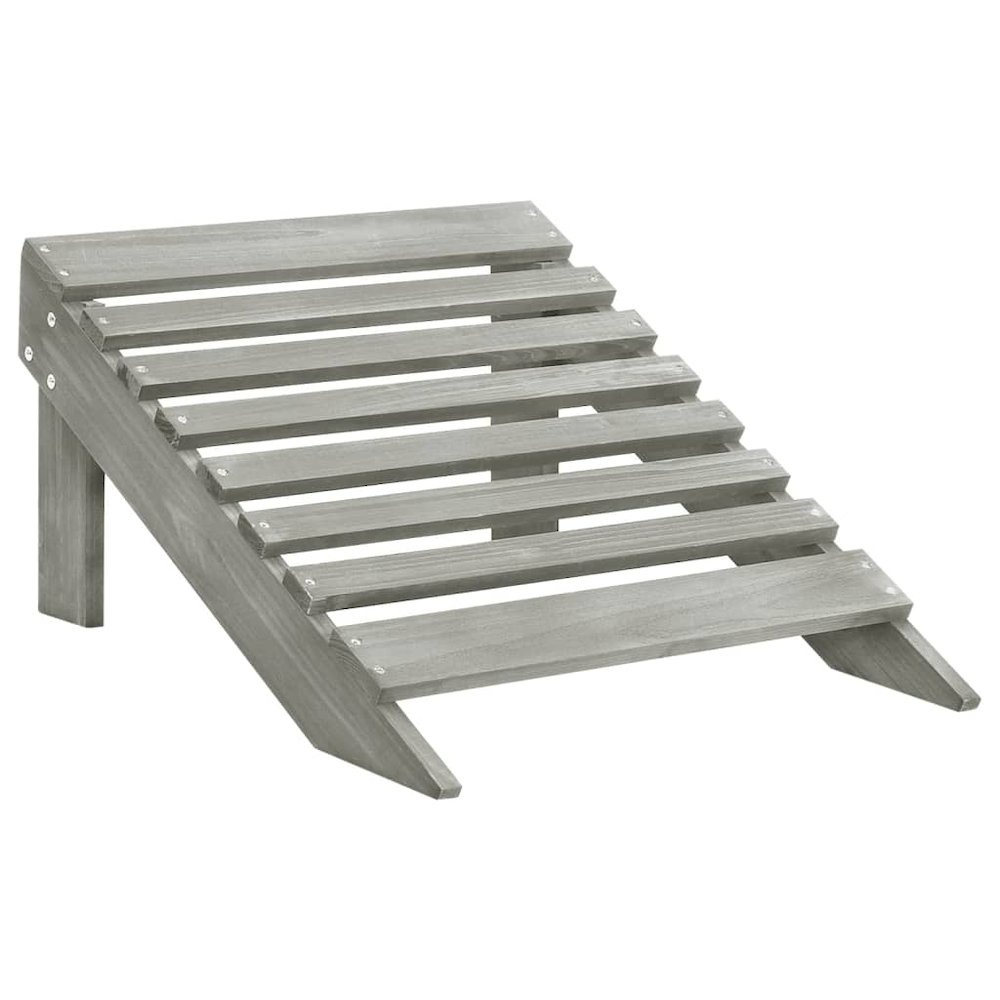 Garden Chair Grey Solid Fir Wood Large Detachable Garden Chair. Picture 11