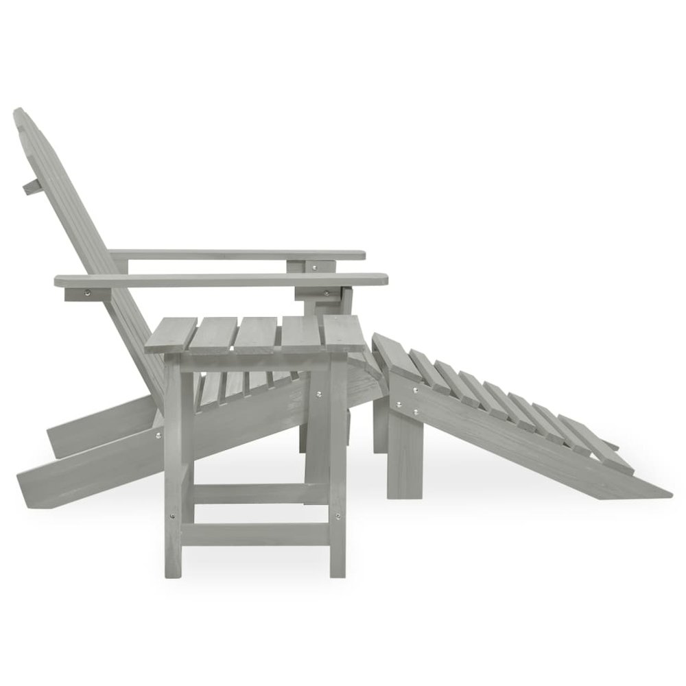 Garden Chair Grey Solid Fir Wood Large Detachable Garden Chair. Picture 3