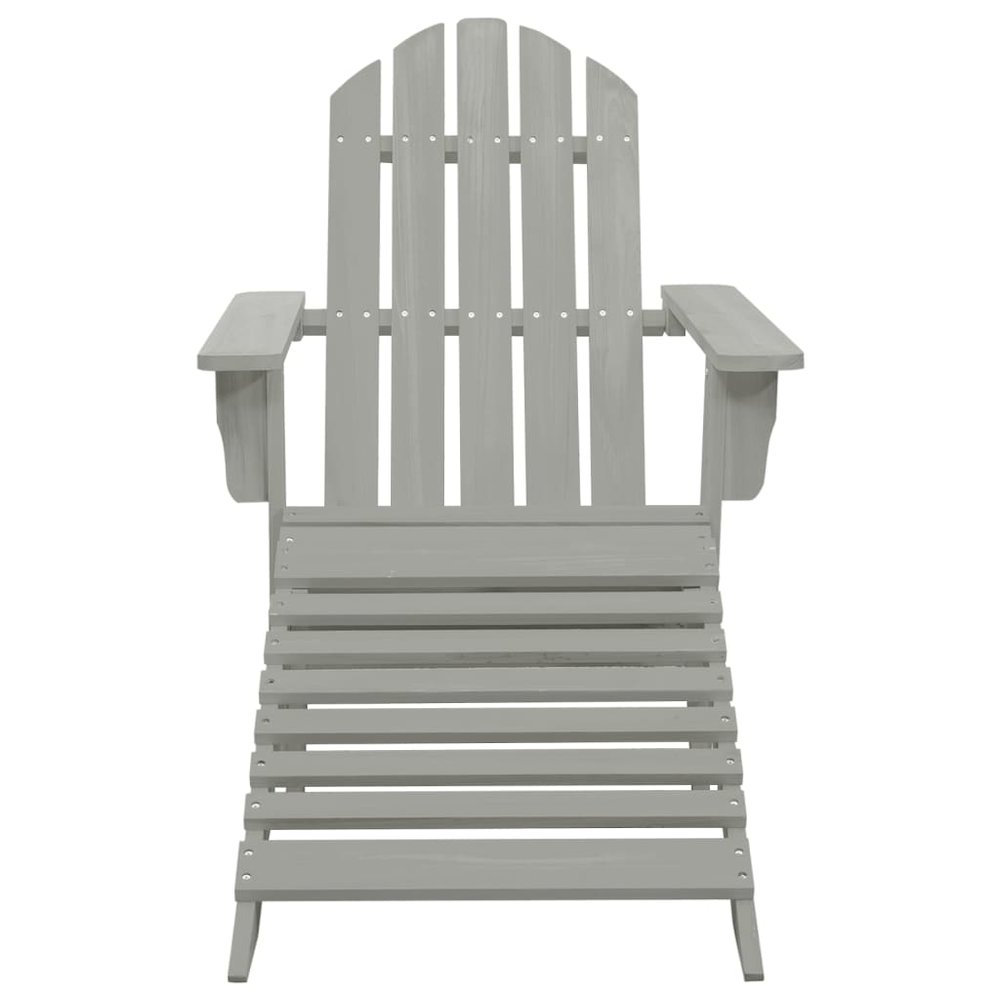 Garden Chair Grey Solid Fir Wood Large Detachable Garden Chair. Picture 6