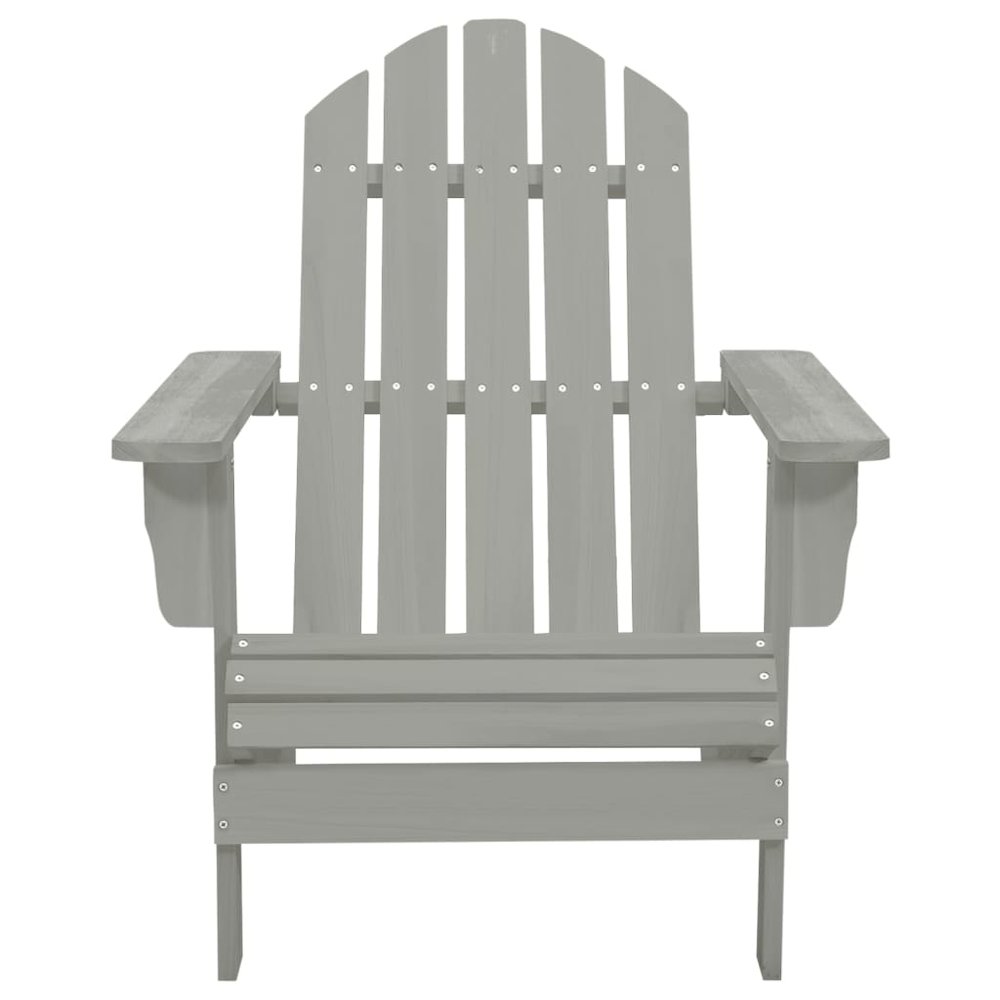 Garden Chair Grey Solid Fir Wood Large Detachable Garden Chair. Picture 9