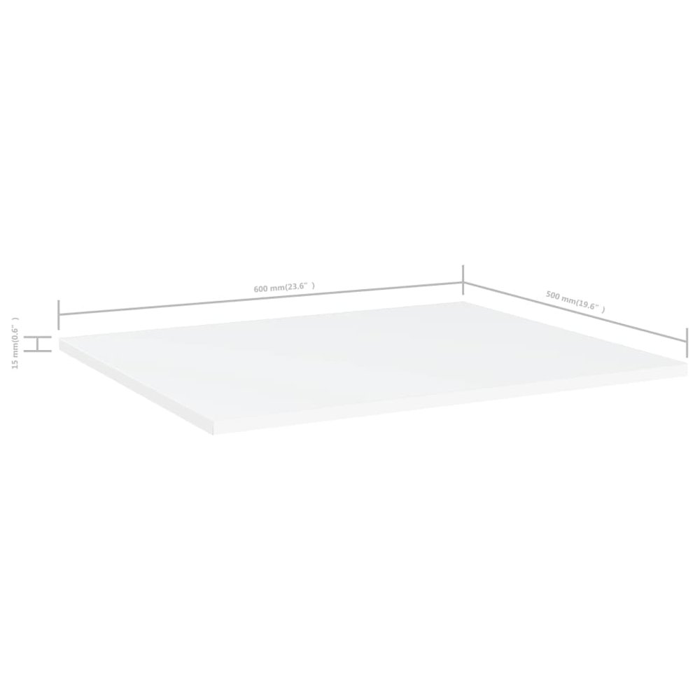 Shelf Set of 8 White Engineered wood 23.6 x 19.7 in Simple. Picture 5