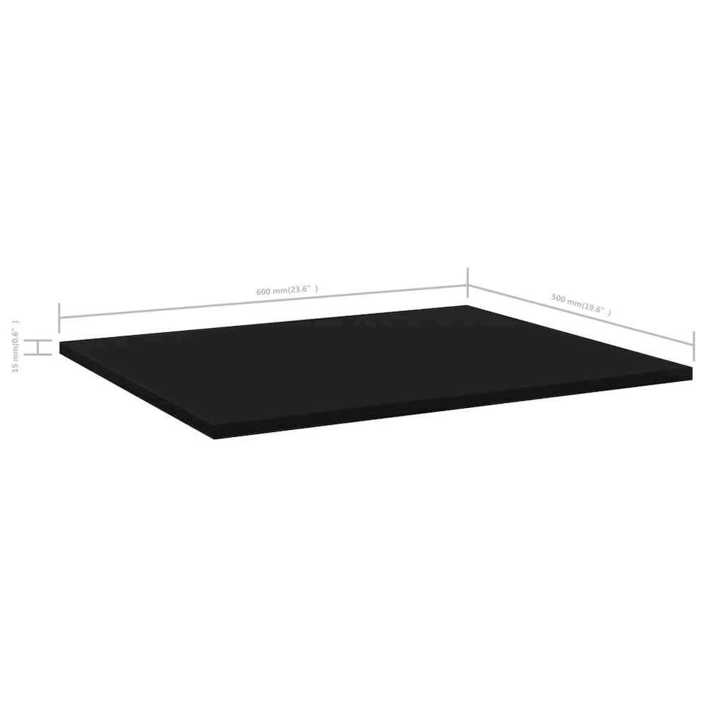 Shelf Set of 8 Black Engineered Wood Standard Simple Shelf. Picture 5