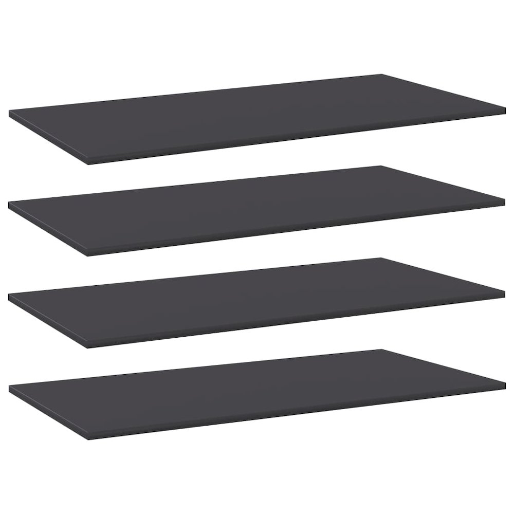 Shelf Set of 4 Grey Engineered Wood 39.4 x 19.7 in Simplistic. Picture 1