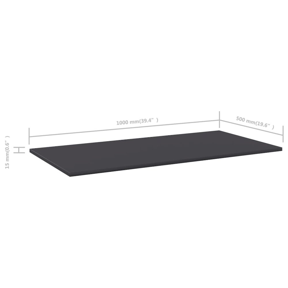 Shelf Set of 4 Grey Engineered Wood 39.4 x 19.7 in Simplistic. Picture 5