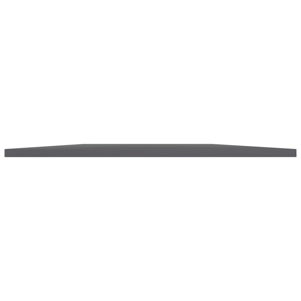 Shelf Set of 4 High gloss gray Engineered wood 39.4x19.7x0.6 in. Picture 3