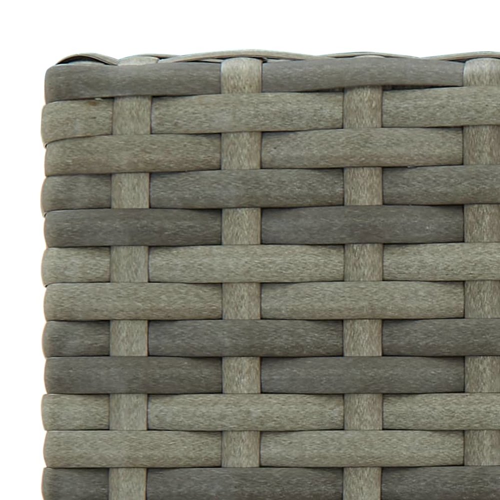 Garden Bar Set Grey PE rattan, powder-coated steel 3 Piece. Picture 12