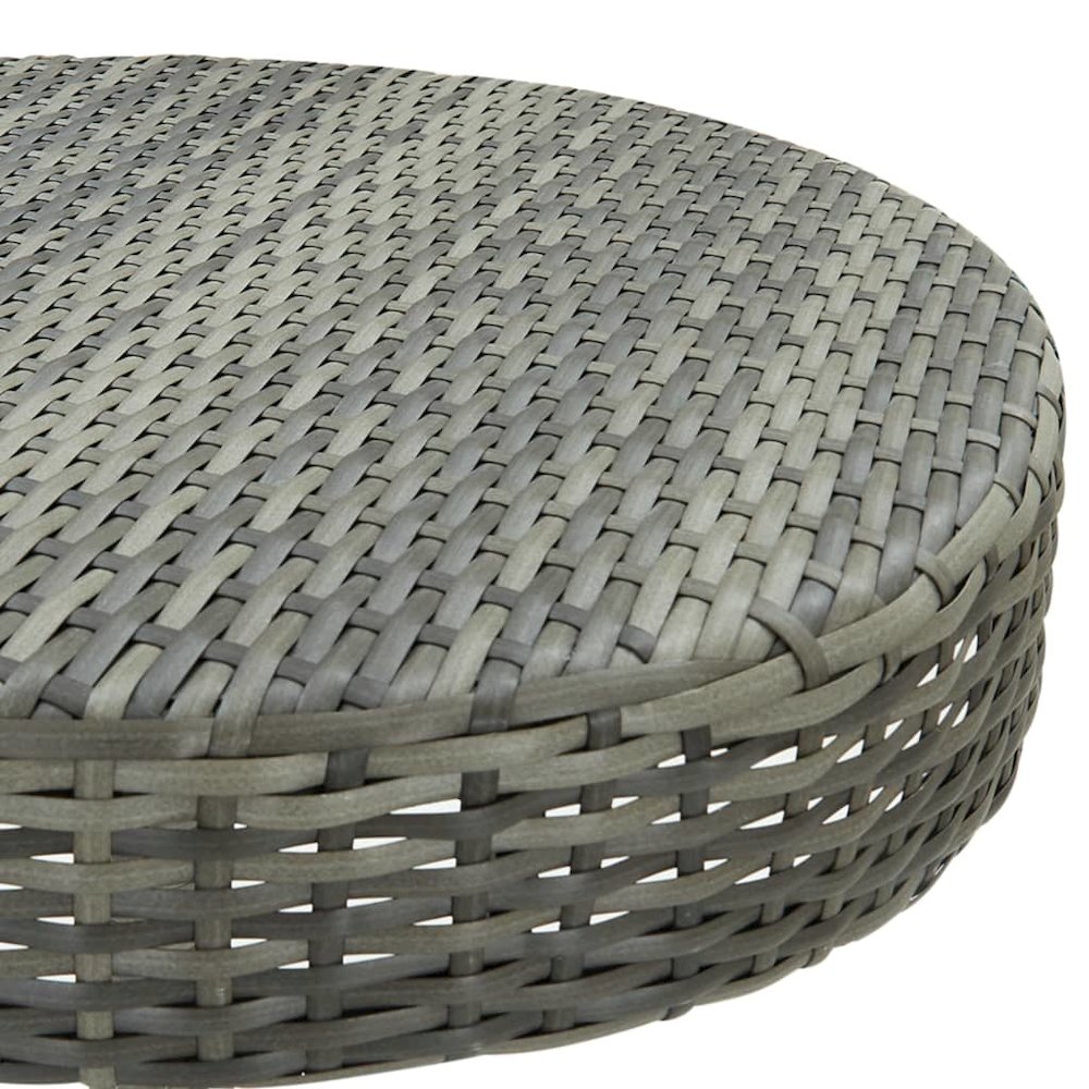 Garden Bar Set Grey PE rattan, powder-coated steel 3 Piece. Picture 6