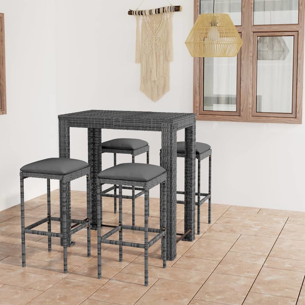 Garden Bar Set Grey. Picture 1